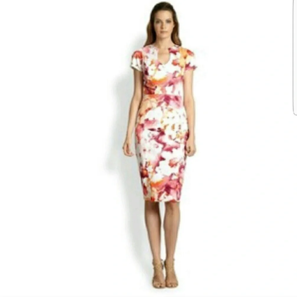 🛑SOLD BLACK HALO Floral Jackie O Mido Dress Size 8 - Picture 9 of 9